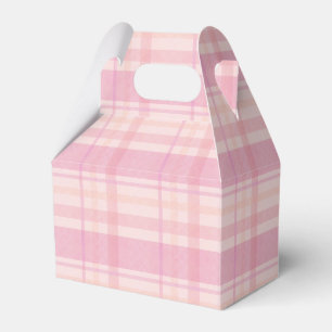 Ballotins Pink Plaid Party boîte de préférence - Boîte cadea
