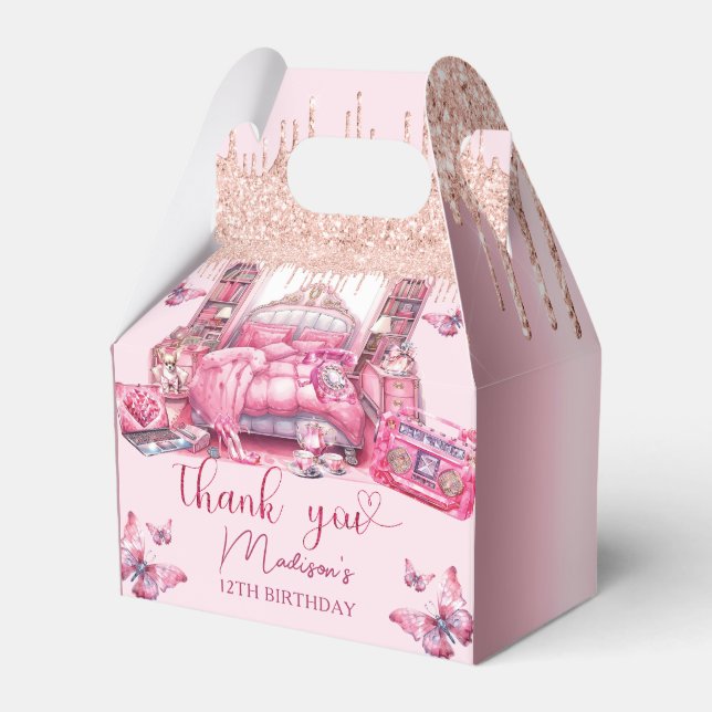 Ballotins Pink Sleepover Girl Anniversaire Personnalisé (Verso)