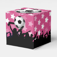 Pink Stars Soccer Ball and Fans