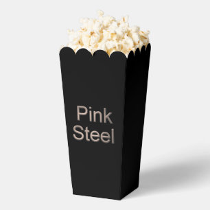 Ballotins Pink Steel mot noir popcorn boîtes