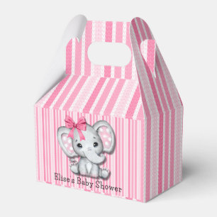 Ballotins Pink Stripes Aquarelle Elephant Girl Baby shower