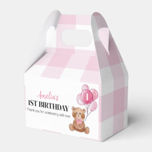 Ballotins Pink Teddy Bear Premier Ballotin de fête d'anniver