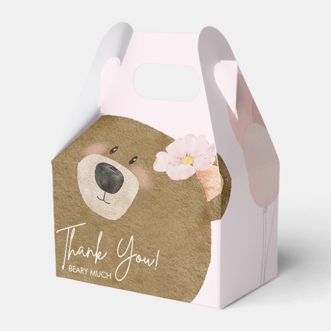 Ballotins Pink Teddy Nous Pouvons Attendre Un Baby shower Fi (Verso)