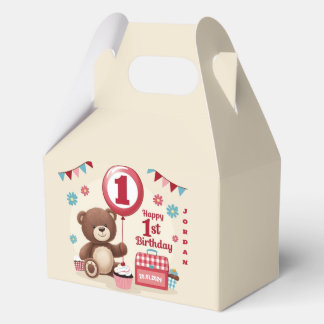 Ballotins Pique-nique Teddy Bear Joyeux 1er anniversaire