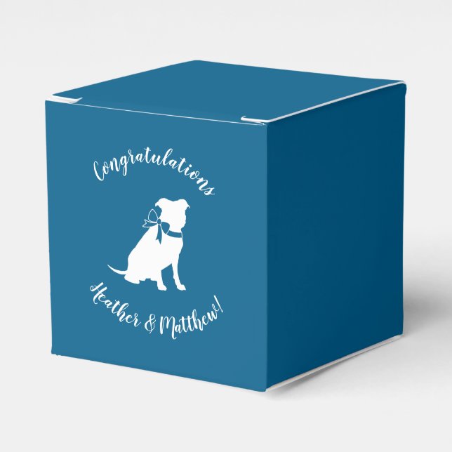 Ballotins Pit Bull Baby shower Pitbull Chien Blue Boy (Verso)