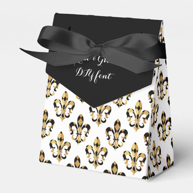 Ballotins PixDezines fleur de lis/harlequin/noir/or (Verso)