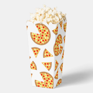 Ballotins Pizza et tranches de cool motif sur blanc