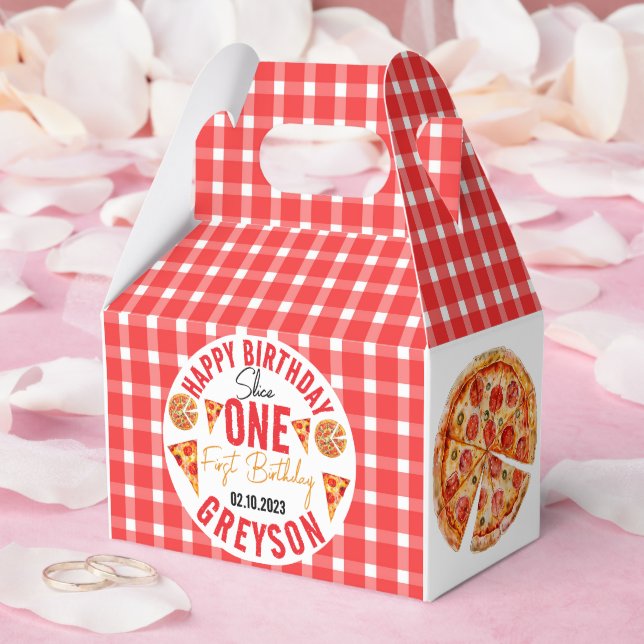 Ballotins Pizza pour bébés tranche moderne 1er anniversaire (Mariage)