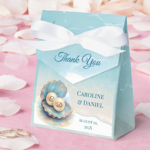 Ballotins Plage Mariage Pearls Shell Elégant thème Océan