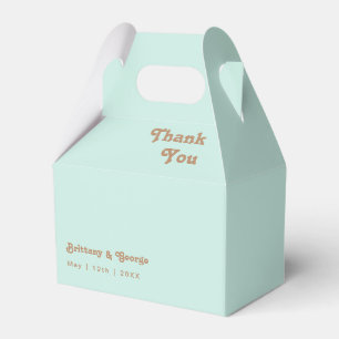 Ballotins Plage Retro   Aqua Wedding Favor Box
