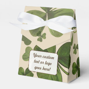 Ballotins Plante shamrock avec couleur crémeuse et texte per