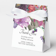 Plum Orange Floral Personnalisé Petit Ballotin