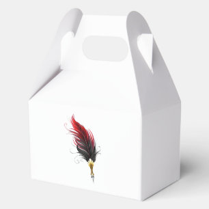 Ballotins Plume rouge avec pointe en or