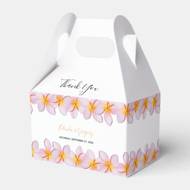 Ballotins Plumeria rose Frangipani Mariage (Verso)