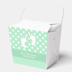 Ballotins Pointe Polka baby shower Pieds pour bébé