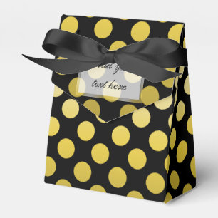 Ballotins Pointe Polka jaune or noir