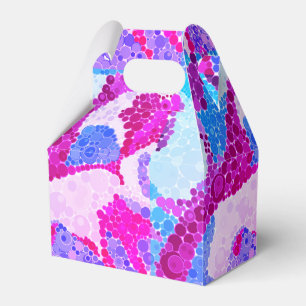 Ballotins Points Abstraits rose vif pourpre cercles bleu amu