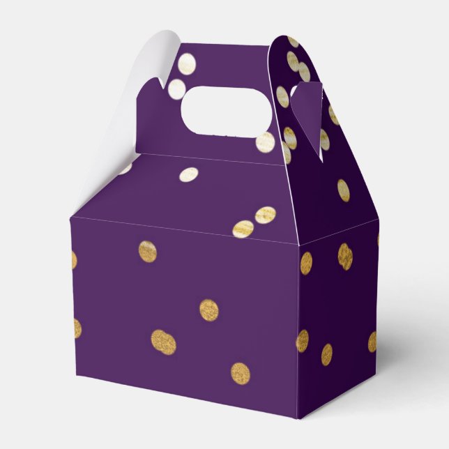 Ballotins Points Confetti Purple & Gold brillants Faveur mod (Verso)