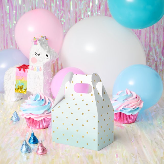 Ballotins Points Gold Confetti Aqua Mint (Fête)