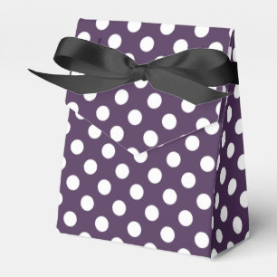 Ballotins Pois blancs sur prune violette