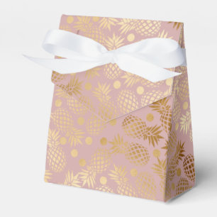 Ballotins pois élégant de motif d'ananas d'or de faux
