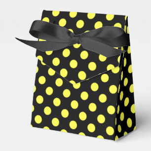 Ballotins Pois jaunes sur fond noir