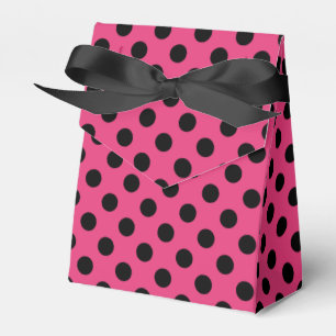 Ballotins Pois noirs sur fuchsia