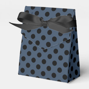 Ballotins Pois noirs sur gris-bleu