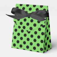 Pois noirs sur vert citron