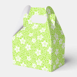 Ballotins Pois rétro vert vif avec motif floral
