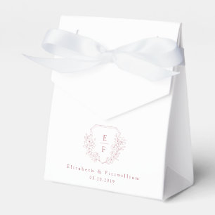 Ballotins Poitrine Monogramme en fleurs de cerise rose minim