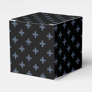 Ballotins Polka gris-bleu croise sur noir