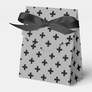 Ballotins Polka noire croise sur gris