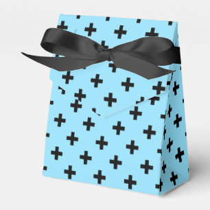 Ballotins Polka noire croise sur le bleu bébé