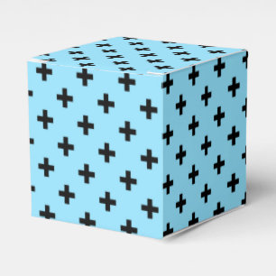 Ballotins Polka noire croise sur le bleu bébé