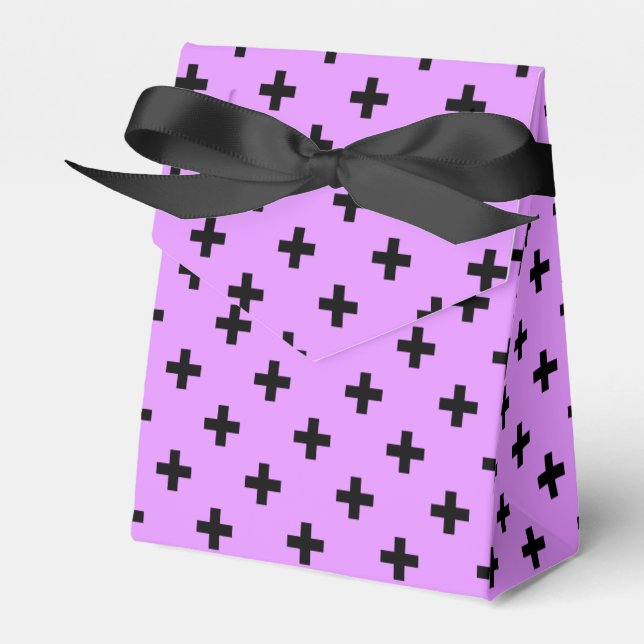 Ballotins Polka noire croise sur lilas (Verso)