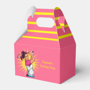 Ballotins Pop Art Girl Golfer Fête d'anniversaire Favoriser