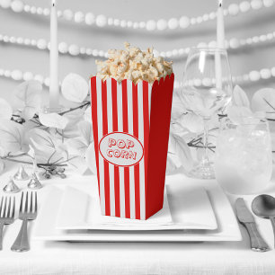 Ballotins Popcorn À Thème Rouge Et Blanc