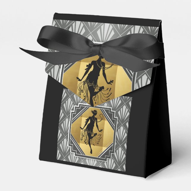 Ballotins Porte Art Déco Flapper par petite tente (Verso)