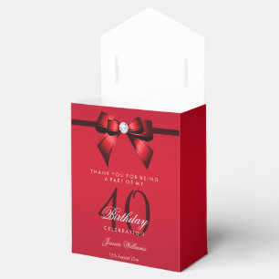 Ballotins Posh Gem Bow & Ribbon 40e anniversaire