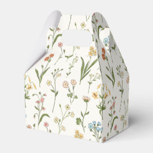 Ballotins Prairie de fleurs sauvages rustique dessinée à la