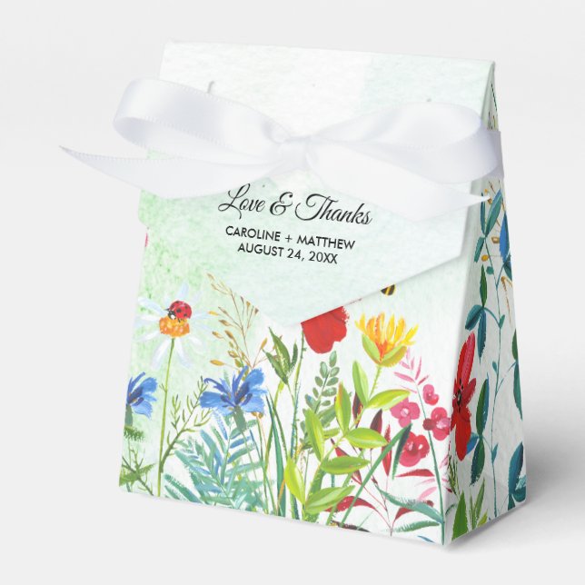 Ballotins prairie sauvage | Mariage Fleur sauvage aquarelle (Verso)