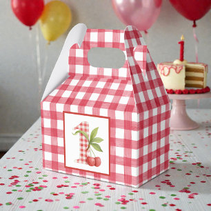 Ballotins Premier anniversaire cerise gingham de bébé