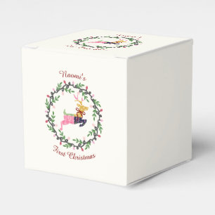 Ballotins Premier cerf de Noël avec couronne personnalisable