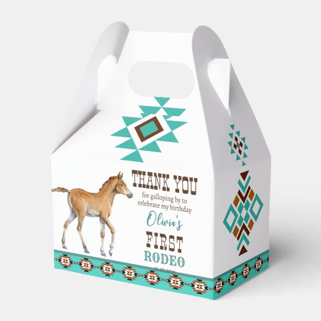 Ballotins Premier rodéo sud-ouest turquoise cheval de campag (Verso)