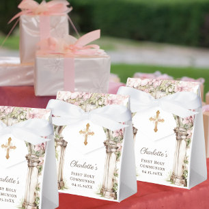 Ballotins Première communion arceau de croix aux floraux ros