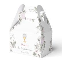 Première communion fleurs pâles Ballotin