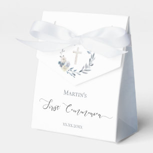 Ballotins Première sainte communion aquarelle couronne flor