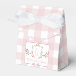 Ballotins Preppy Southern Rose Girl Baby shower de cigogne