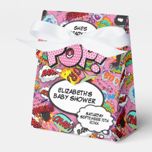 Ballotins Prêt à pop Baby shower rose Comic Book